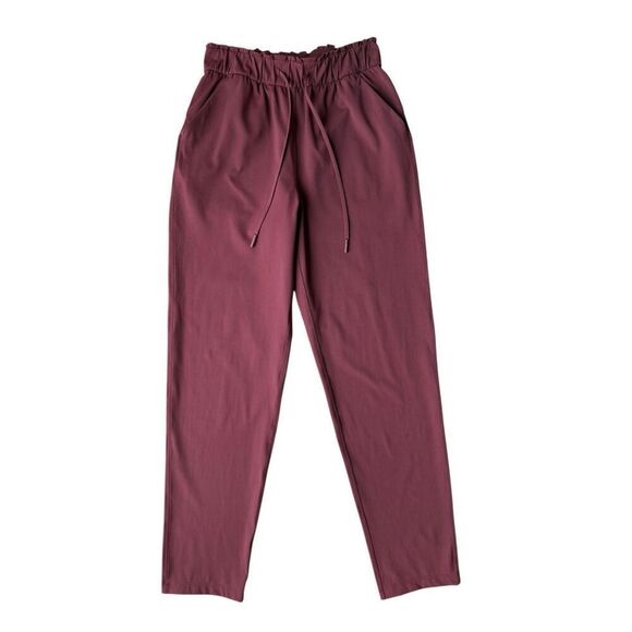 Lululemon Stretch High-Rise Pant 7/8 Length Red Merlot Size 4 - Picture 4 of 11